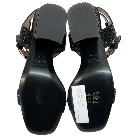 Laurence Dacade Black Strass Sandra Sandals - Picture 7 of 7